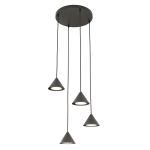 Emibig Suspension Luminaire Elit Acier Noir | Convient pour 4x GX53 - Max 10W