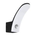 Eglo Applique Murale Fiumicino Extérieur Aluminium Noir 11.5W 1200lm - 830 Blanc Chaud