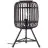Brilliant Lampe De Chevet Boisrow Métal Bambou Noir Bois | Convient pour 1x E27